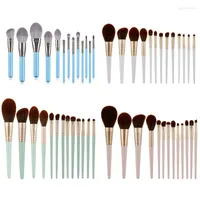 Makeup Brushes 13Pcs Set Wholesale Wood Handle For Powder Foundation Blush Eye Shadow Eyebrow Professional Make Up Brush Tool
