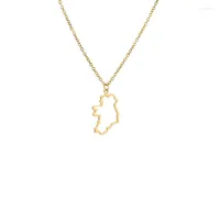 Pendant Necklaces 1 Outline Western Europe World Ireland Map Necklace Hollow State Geography Country City Island Hometown Jewelry