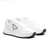 Luxury Men Brands PRAX 1 Sneakers Shoes Re-Nylon Chunky Rubber Lug Sole Trainers White Black Leather Sports Comfort Soft Casual Walking