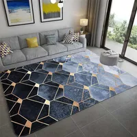 Nordic Gradient Gray Geometric Marble Carpet Living Room Fashion Luxury Room Carpet Floor Mats For Bedroom Bedside Rug Luxury 2103309W