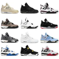 Top Jumpman 4 Men Basketball Shoes Sail Fire Red 4s Travis Bred Starfish Undefeated Black Cat Scotts Obsidian Unc Fearless Women S290v