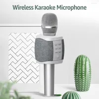 Microphones TOSING 027 Karaoke Microphone Wireless Singing Machine With Bluetooth Speaker For Cell Phone PC Portable Handheld Mic