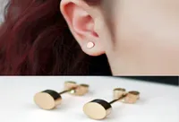 Rose gold PlatedYellow gold Plated Platinum Plated Titanium Steel Mini Round Shape Small Cute Women Stud Earrings Cheap Earrings7154581