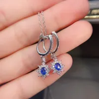 Dangle Earrings 925 Sterling Silver Oval Cut Sapphire Ruby Created Moissanite Drop Wholesale Fine Jewelry