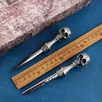 M390 blade skull hand tool punch knife with stainless steel handle survival tool fixed blade tea knife EDC203P