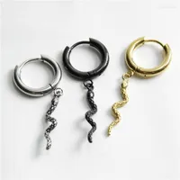 Hoop Earrings Retro Titanium Steel Casting Snake Ear Men's And Women's Of The Same Style Tide Accessories