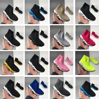 Cheap Paris Speed Triple-S Shoes Vintage Kids Boy Girl Youth Childrens Casual Old Dad Sneakers Black white red Thick-soled flat Tr247j