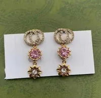 Top Quality Women Designer earring Stud Luxury Metal Geometric Crystal Heart-shaped Pearl Earrings For Lady Party Wedding Hoop Jewerlry 2023