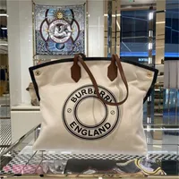 Top Quality Burbrerys Women Handbags Suitable for 22 new womens Bag Canvas collage shopping bag Single Shoulder Tote 6LNN