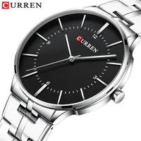 Mens Classic Quartz Analog Watch CURREN Luxury Fashion Business Wristwatch Stainless Male Sport Watches Clock Relogio Masculino303I