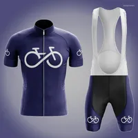 Racing Sets Wielerkleding Heren 2023 Pro Bicycle Team Cycling Jersey Set Male's Short Sleeve BiKe Clothing Blue Suit Cyclist Wear Man