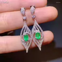 Dangle Earrings Luxurious Tassels Long Strand Natural Blue Topaz Drop Gemstone 925 Silver Women Party Gift Jewelry