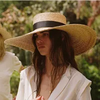 Wide Brim Hats Bucket Hats Big Brim Straw Hats For Women Summer Oversized Beach Hat UV Protection Sun Hat Wholesale 230329