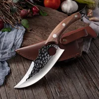 6'' Meat Cleaver Butcher Knife Stainless Steel Hand Forged Boning Knife Chopping Slicing Kitchen Knives Cookware Camping295I