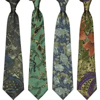 Neck Tie Set Colorful Wide Vintage 100 Silk Printing Mens Neckties Ties 10CM Floral Abstract Geometrical Paisley Printed Handmade Brand 230328