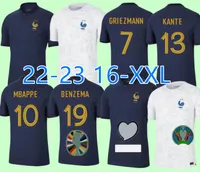 Maglie da calcio mbappe Spagna Morata Gavi Benzema Giroud Fra Nces ESPANA National Team Shirts Griezmann Pogba Pedri Saliba Kit francese Shirt Set di bambini