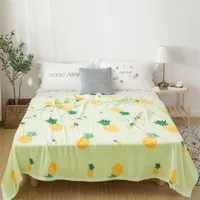 pineapple High quality Thicken plush bedspread blanket 200x230cm High Density Super Soft Flannel Blanket for the sofa Bed Car 20112368