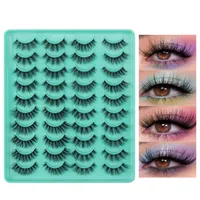 20 Pairs Natural False Eyelashes Mix Style Faux 3d Mink Lashes Reusable Thick Long Lash Extensions Soft Wispy Fluffy Cruelty Free Makeup