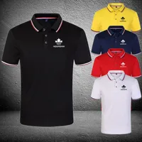 Mens Polos Summer High Quality Polo Short Sleeve TShirt Slim Lapel Solid Color Top Business Shirt 230329