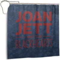 GVV Bathroom Decor Shower Curtain Joan Jett & The Blackhearts Durable Fabric Bath Curtain Waterproof Colorful Fans66x72 in168cmX1313N