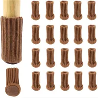 24PCS Lot Knitted Chair Leg Socks Furniture Table Feet Covers Floor Protectors Moving Noise Reduction Pads2059