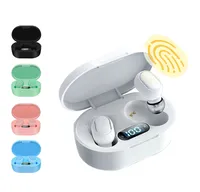 E7S TWS Black Ear Bud True Wireless Bluetooth Earphones Touch Control Water proof Stereo in-Ear Headphones with Charge case Built-in Mic for Phone Headset