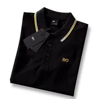Erkek Stilist Polo Gömlek Lüks Erkekler Giysileri Kısa Kol Moda Gündelik Erkekler Yaz Tişört Siyah Renkler Mevcut Boyut M-3XL
