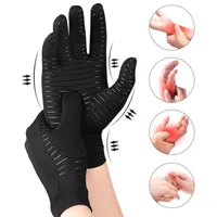 Elbow Knee Pads Copper Arthritis Compression Gloves for Women Men Hand Pain Swelling and Carpal Relieve Full Finger Gloves for Tablets 230328