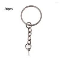 Keychains 20Pieces For KEY Ring With Chain Keychain Rings Jump Screw Eye Pins DIY Crafts And Jewelry Making Connect