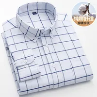 Men's Casual Shirts Cotton Oxford For Men Long-sleeve Shirt Streetwear Soft Tops Chemise Solid Social Clothes Formal Fashion