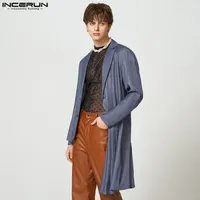 Men's Suits 2023 Men Blazer Solid Color Lapel Long Sleeve Button Irregular Streetwear Fashion Casual Thin Jackets S-5XL INCERUN