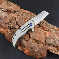 Special Offer Mini Small Keychain Flipper Folding Knife D2 Satin Blade TC4 Titanium Alloy Handle EDC Pocket Knives315x