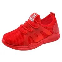 Athletic Outdoor Kids Sneakers For Boys Girls Children Casual Shoes Sports Running Sneakers Air Mesh Breathable Soft Slip-on Tide Brand Fashion W0329