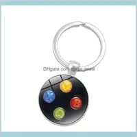 Keychains Fashion Accessories Chain Geeky Boyfriend Perfect Gift Idea Jewelry Video Game Controller Key Ring Pattern Keychain Drop246b