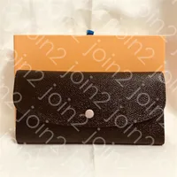 EMILIE WALLET Fashion Womens Button Long Wallet Card Pouch Round Coin Purse Zippy Brown Waterproof Canvas High Quality Box Dust B235V