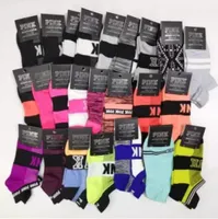 with Tags Pink Black Socks Adult Cotton Short Ankle Socks Sports Basketball Soccer Teenagers Cheerleader New Sytle Girls Women Soc6444645