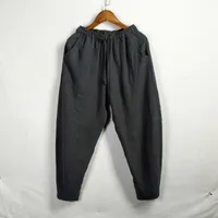 Men's Pants Mens Cotton And Linen Solid Color Casual Japanese Sports Slim Feet