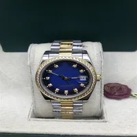 With original box Selling Luxury Watches Wristwatch 18k Yellow Gold Diamond Dial & Bezel 18038 Watch Automatic Mens Men's300B