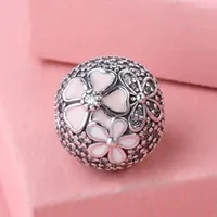 925 Sterling Silver Poetic Blooms Clip Stopper Bead Fits European Jewelry Pandora Style Charm Bracelets