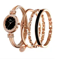 Selling Luxury 4 Pieces Sets Womens Watch Diamond Fashion Quartz Watches Delicate Ladies Wristwatches Bracelets GINAVE Brand280x