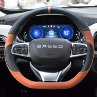 Steering Wheel Covers For Chery Exeed VX TXL LX PU Car Cover Breathable Anti Slip Leather Auto Decoration Salon Interior Accessories
