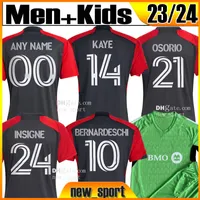 23 24 Toronto FC Soccer Jerseys Fans Version Men Kids 2023 2024 #10 Bernardeschi #21 Insigne Shirt #14 Kaye #21 Osorio New Sport Football onform