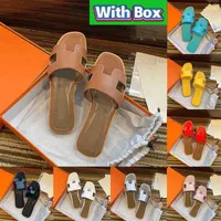 herms H Slippers Oran Sandal Ms Luxury Designer Summer Sandal Flat Flip Flop Crocodile Skin Slide Genuine Leather Shoes Beach