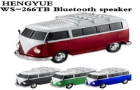 50pcs WS266TB Bluetooth speaker colorful mini speaker car shape mini bus speaker sound box MP3U diskTFBluetooth FM function7633532
