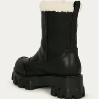 Boots SARAIRIS Big Size 35-43 Female Warm Fur Fashion Winter Snow Women Platform Chunky Heels Thick Plush Shoes Woman