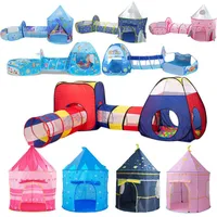 Portable 3 In1 Baby Kid Crawling Tunnel Play House Pit Tent for Children Toy Pool Ocean Ball Holder Set264u