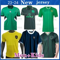 2023 Skottland 150 -årsjubileum Soccer Jerseys Blue Special Edition Green Ireland Home 2023 2024 Football Shirt 23 24 Uniforms Men Kids Målvakt Set Uniform