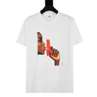 2023 New Men's T-shirt Pattern T-shirt Women's Designer T-shirt High Quality Fashion Sup Cotton Top Street Hip Hop Casual Shirt Luxury Clothing Short Sleevehb33