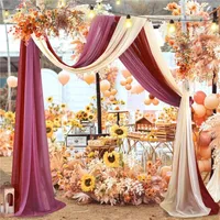 Party Decoration 3 Meters Wedding Arch Draping Fabric Chiffon Drapery For Sheer Backdrop Tulle Hanging Ceremony