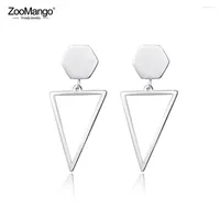 Stud Earrings ZooMango Fashion Titanium Stainless Steel Triangle Geometric Party Trendy Bohemia Beach For Women ZE17011